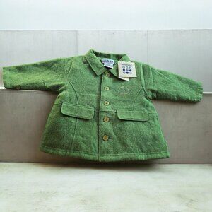 NWT MINIBASIX (12MO) Wool/Acrylic Blend Holiday Pea Coat for Girls